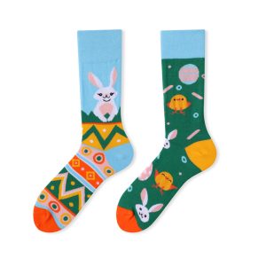 Easter Bunny & Chick Color Block Socks