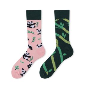 Panda & Bamboo Asymmetric Socks