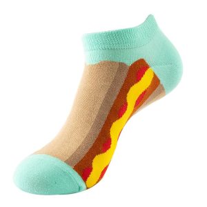 Hot Dog Food Print Ankle Socks