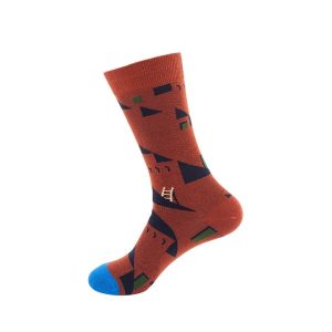 Triangle & Geo Print Crew Socks