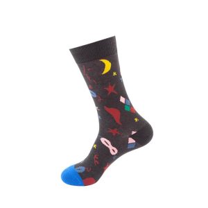 Abstract Night & Star Crew Socks